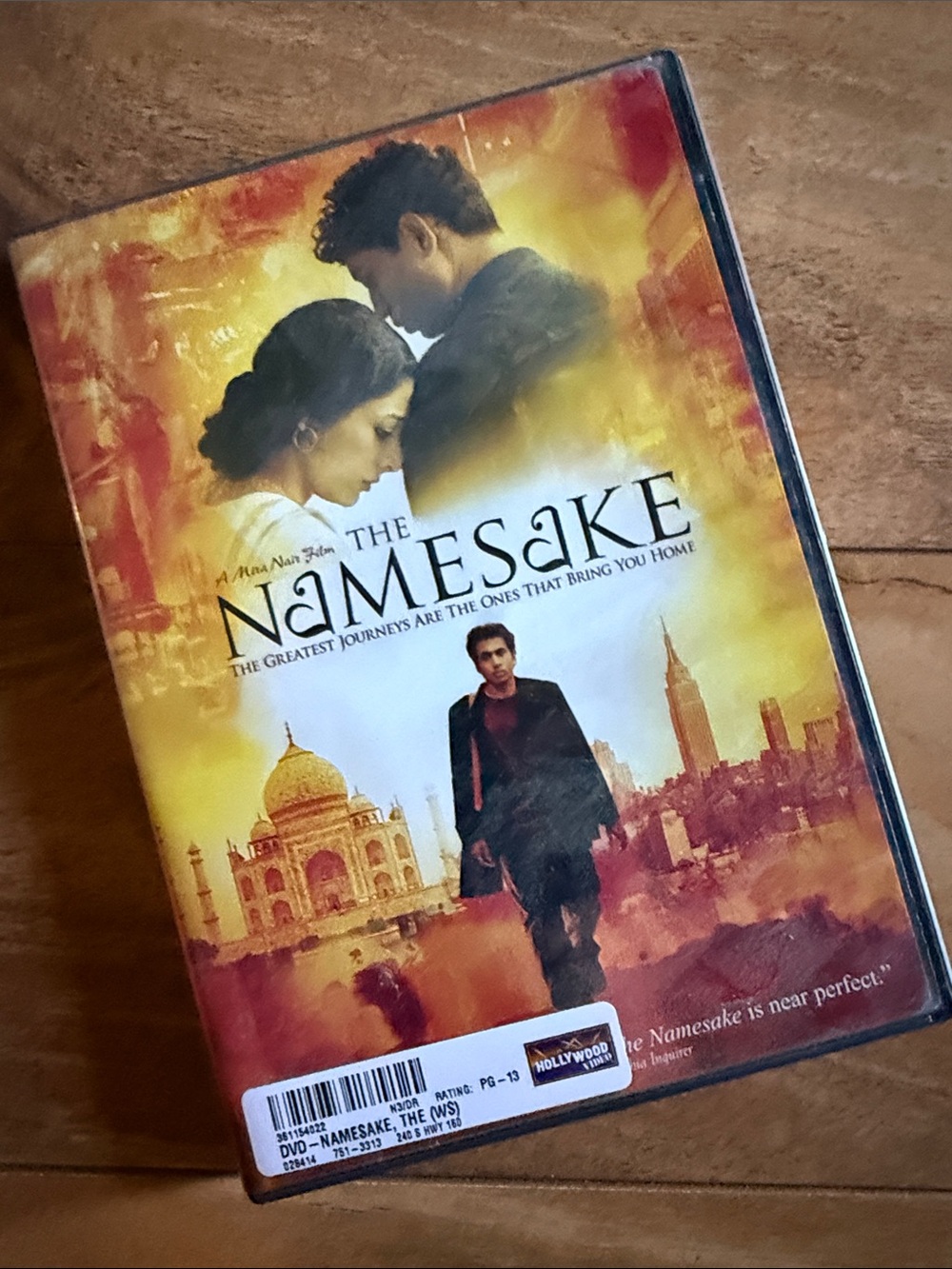 The Namesake DVD Movie - Yellow Orange Cover